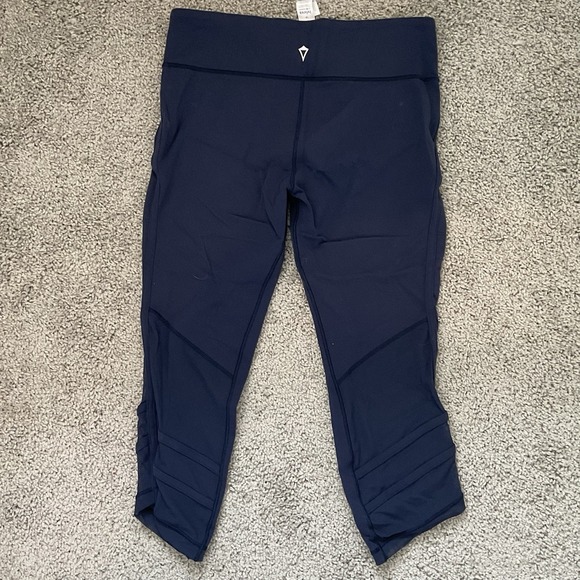 Navy blue Iviva By Lululemon crop Leggings Size 14 - Picture 5 of 6